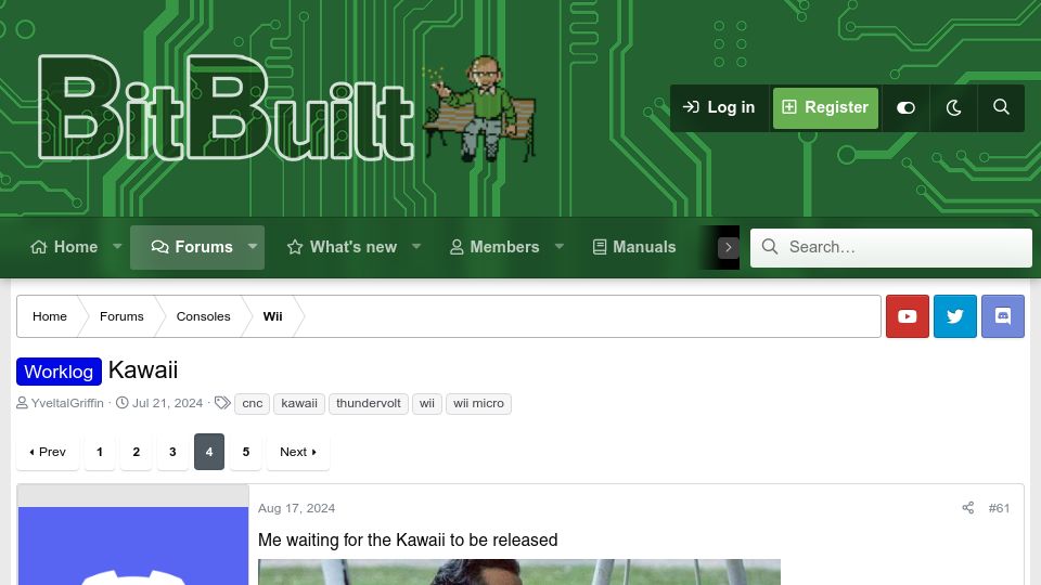 Screenshot of bitbuilt.net: Nintendo Kawaii Progress (Keychain-Sized Nintendo Wii)