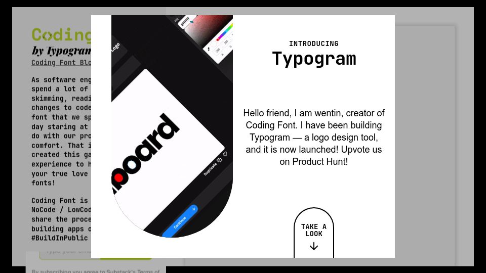 Screenshot of codingfont.com: Coding Font by Typogram – Find Your True Love of Coding Fonts