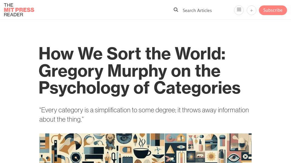 Screenshot of thereader.mitpress.mit.edu: How We Sort the World