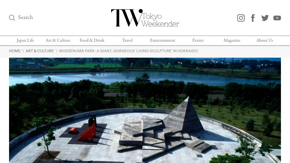 Screenshot of tokyoweekender.com: Moerenuma Park: A Giant, Gorgeous 'Living Sculpture' in Hokkaido