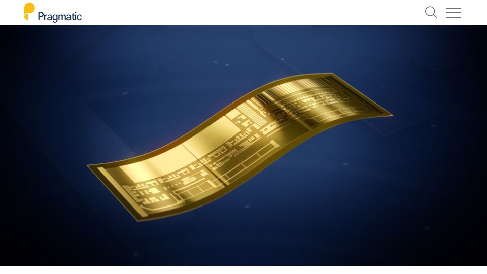 Screenshot of pragmaticsemi.com: Bendable non-silicon RISC-V CPU demoed running while wrapped around a pencil