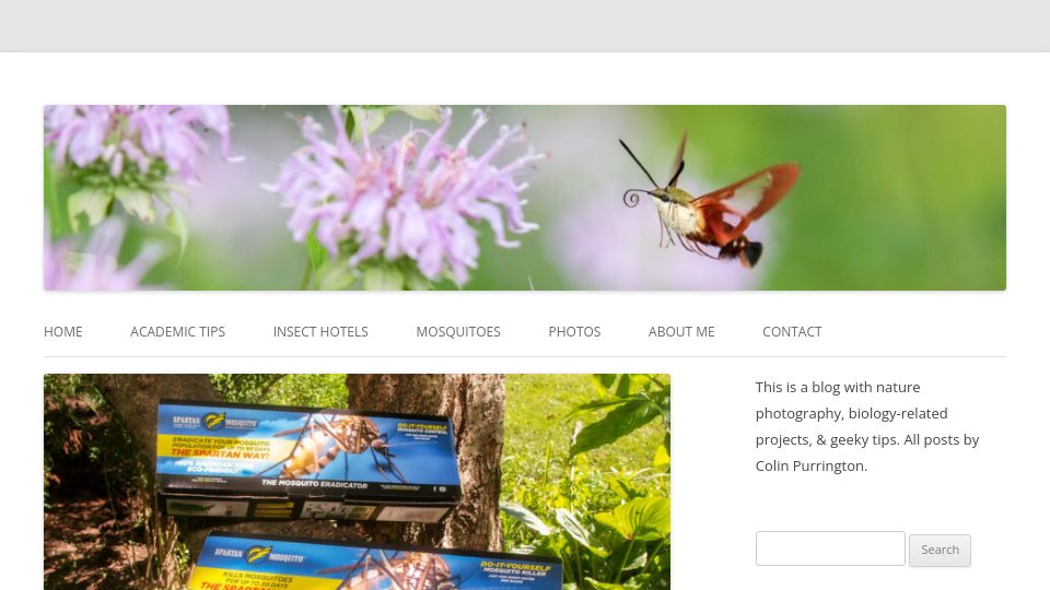 Screenshot of colinpurrington.com: Posts about Spartan Mosquito