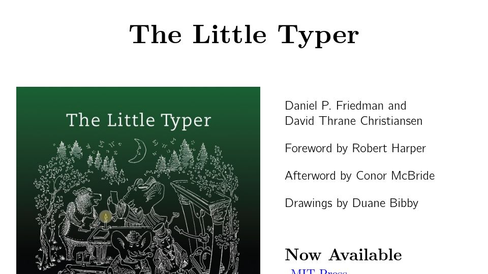 Screenshot of thelittletyper.com: The Little Typer (2018)