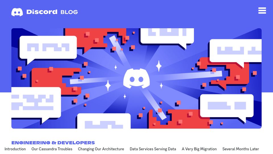 Screenshot of discord.com: How Discord stores trillions of messages (2023)
