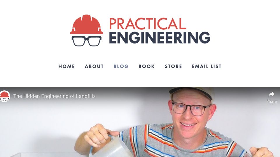 Screenshot of practical.engineering: The Engineering of Landfills