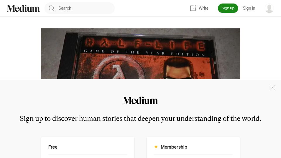 Screenshot of medium.com: The Early Days of Valve from a Woman Inside