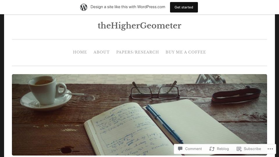Screenshot of thehighergeometer.wordpress.com: A new rare high-rank elliptic curve, and an orchard of Diophantine equations
