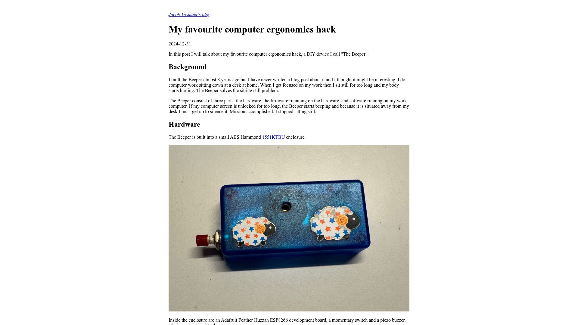 Screenshot of blog.jacobvosmaer.nl: My favourite computer ergonomics hack
