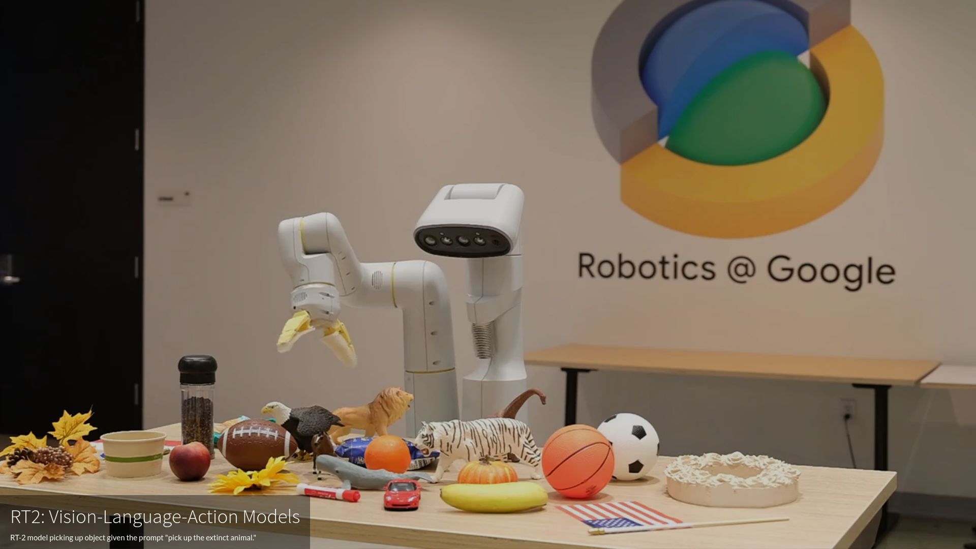 Screenshot of robotics-transformer2.github.io: RT-2: Vision-Language-Action Models (2023)