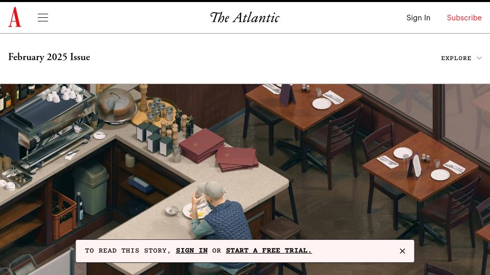 Screenshot of theatlantic.com: The Anti-Social Century
