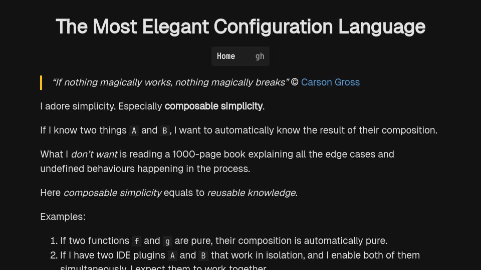Screenshot of chshersh.com: CCL: Categorical Configuration Language