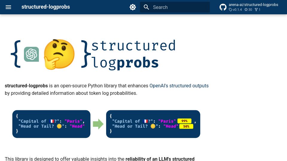 Screenshot of arena-ai.github.io: Show HN: Value likelihoods for OpenAI structured output