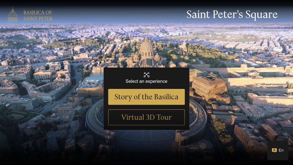 Screenshot of virtual.basilicasanpietro.va: Saint Peter Basilica digital experience