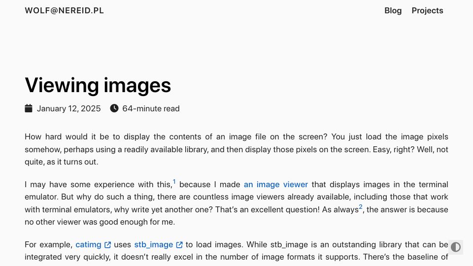 Screenshot of wolf.nereid.pl: How hard would it be to display the contents of an image file on the screen?