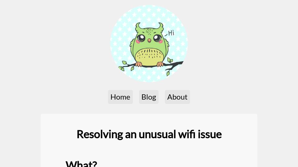 Screenshot of ryuuta.net: Diagnosing an Unusual WiFi Issue (2020)