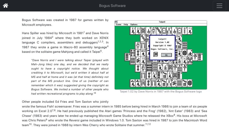 Screenshot of minesweepergame.com: Bogus Software