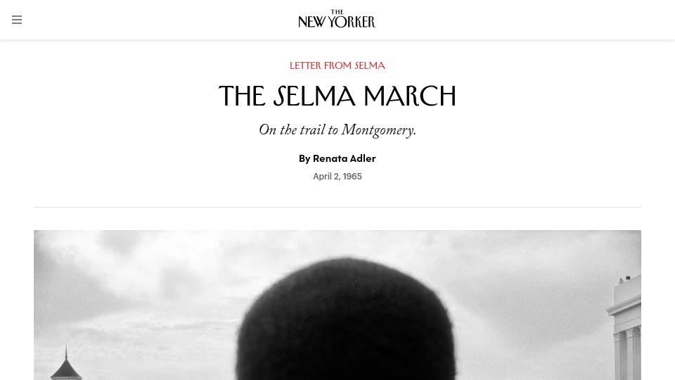 Screenshot of newyorker.com: The Selma March (1965)