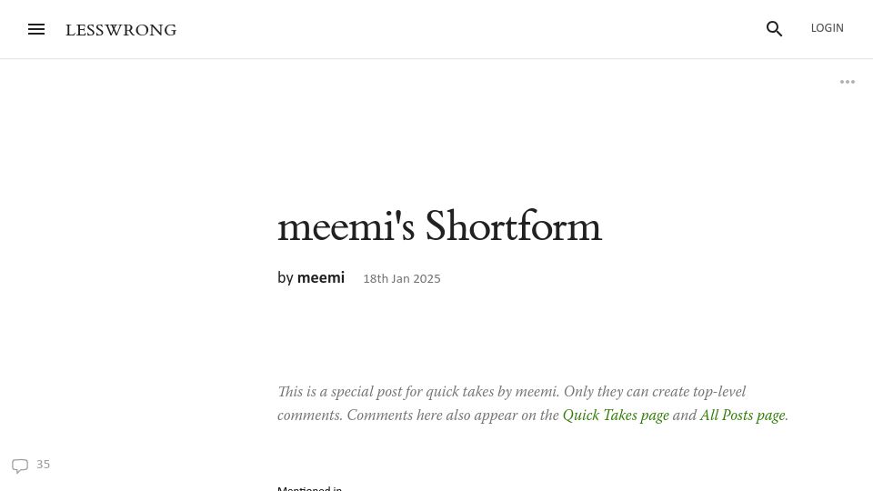 Screenshot of lesswrong.com: FrontierMath was funded by OpenAI