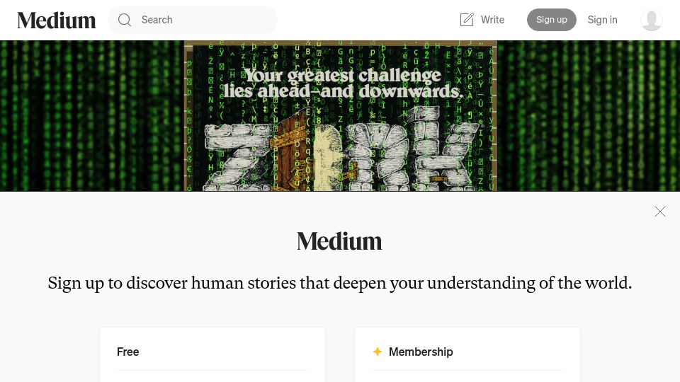 Screenshot of medium.com: Zork: The Great Inner Workings (2020)