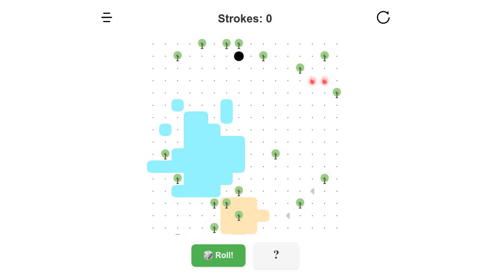 Screenshot of paper-golf.netlify.app: Show HN: I made a mini golf in my lunch time