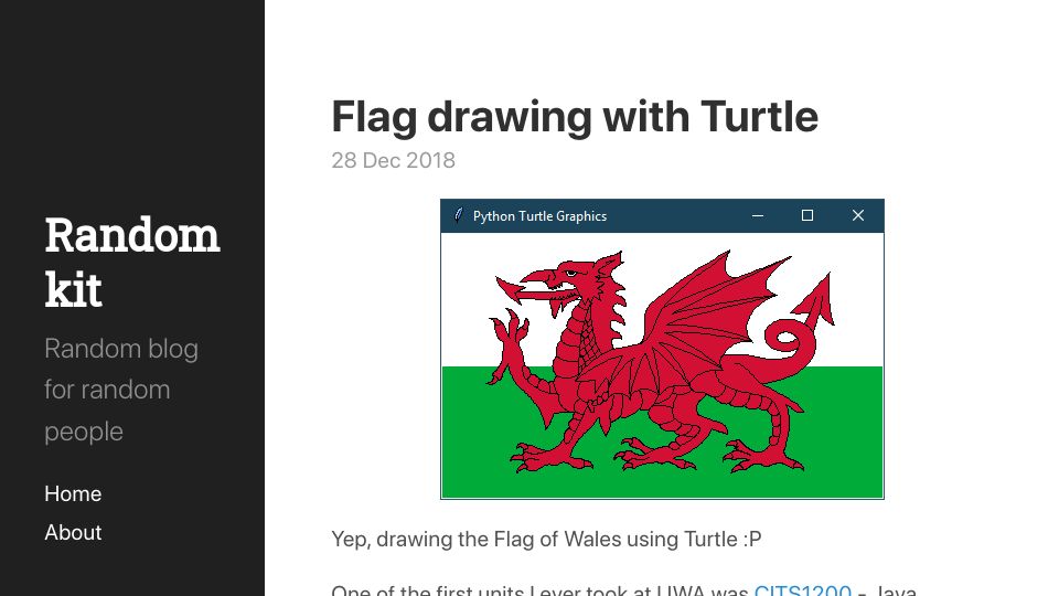 Screenshot of jtanx.github.io: Flag drawing with Turtle