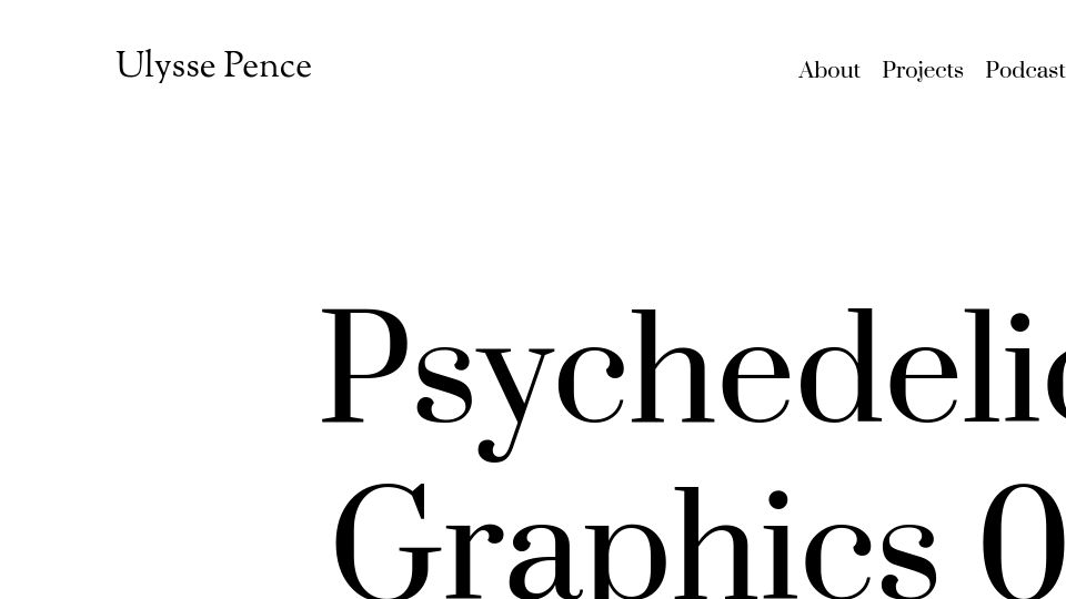 Screenshot of benpence.com: Psychedelic Graphics 0: Introduction