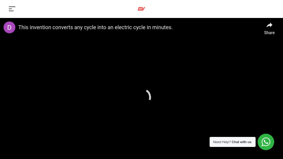Screenshot of dhruvvidyut.co.in: Turn any bicycle electric