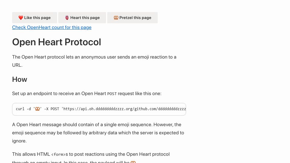 Screenshot of openheart.fyi: Open Heart Protocol