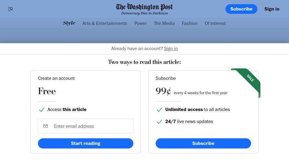 Screenshot of washingtonpost.com: Her dad, the 10k records he left behind and a viral lesson in grief