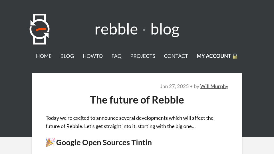 Screenshot of rebble.io: The future of Rebble