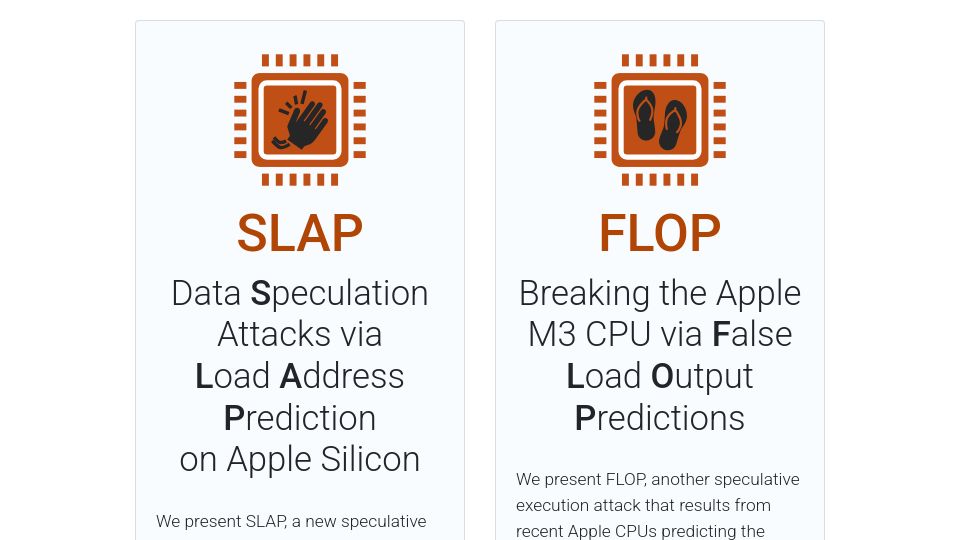 Screenshot of predictors.fail: New speculative attacks on Apple CPUs