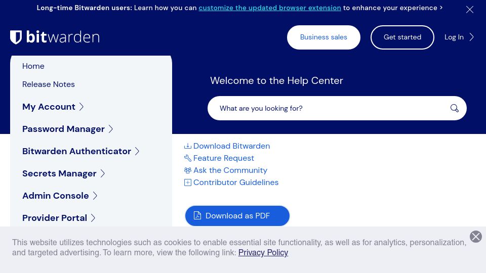 Screenshot of bitwarden.com: Bitwarden introduces mandatory 2FA for new devices