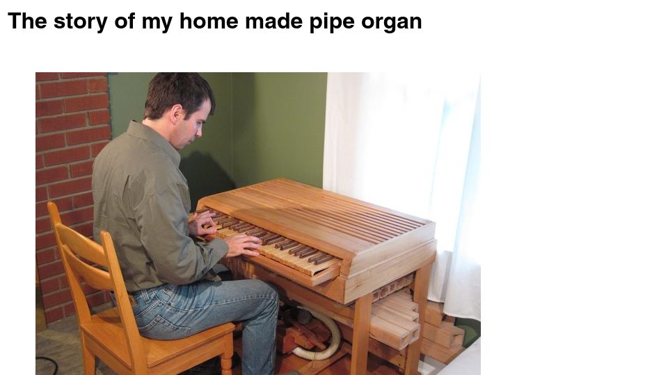Screenshot of sentex.ca: The story of my home made pipe organ (2000)