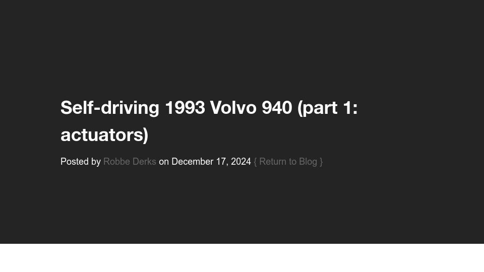 Screenshot of practicapp.com: Self driving 1993 Volvo with open pilot