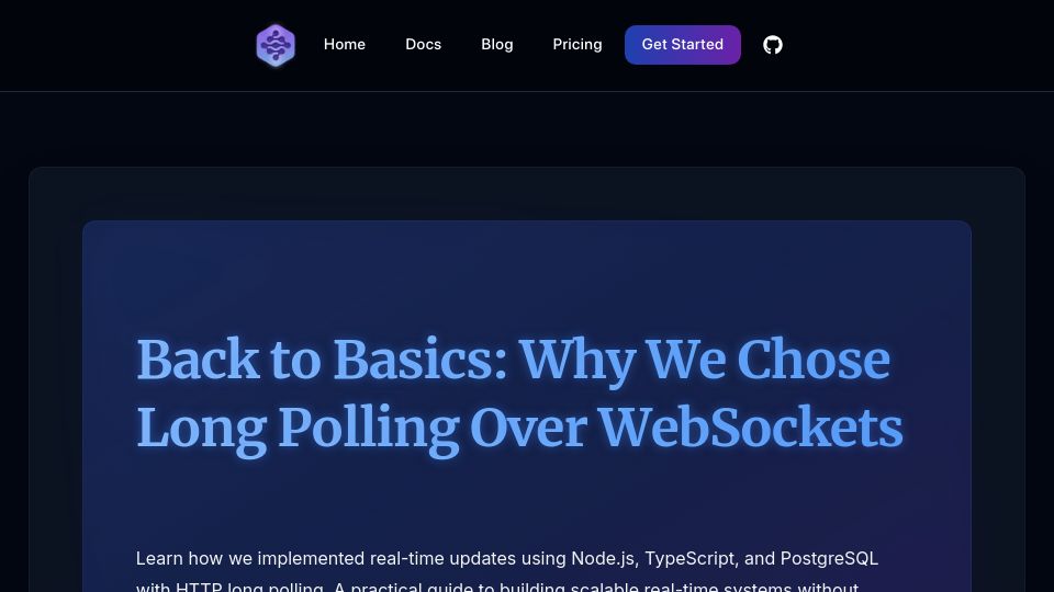 Screenshot of inferable.ai: Back to basics: Why we chose long-polling over websockets