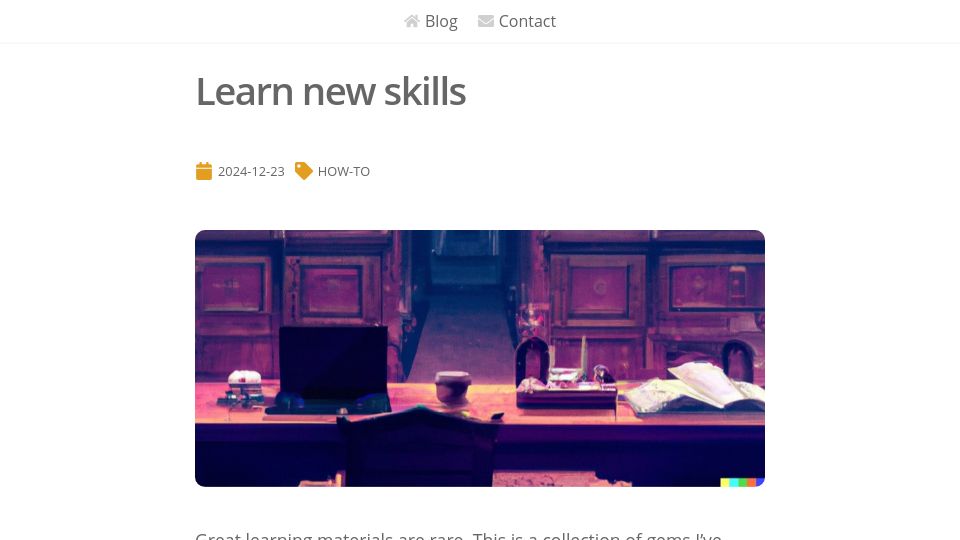 Screenshot of attejuvonen.fi: Learn New Skills