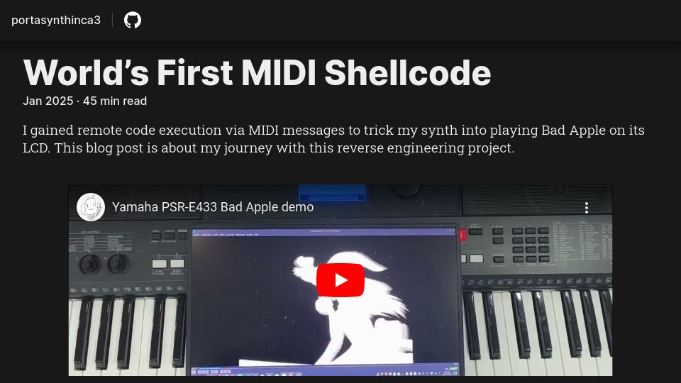 Screenshot of psi3.ru: Remote code execution via MIDI messages