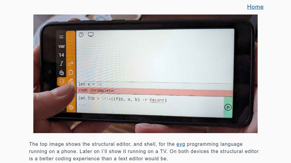 Screenshot of crowdhailer.me: The evolution of a structural code editor