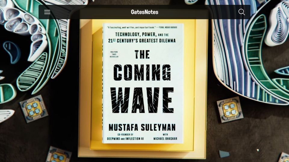 Screenshot of gatesnotes.com: My Favorite Book on AI