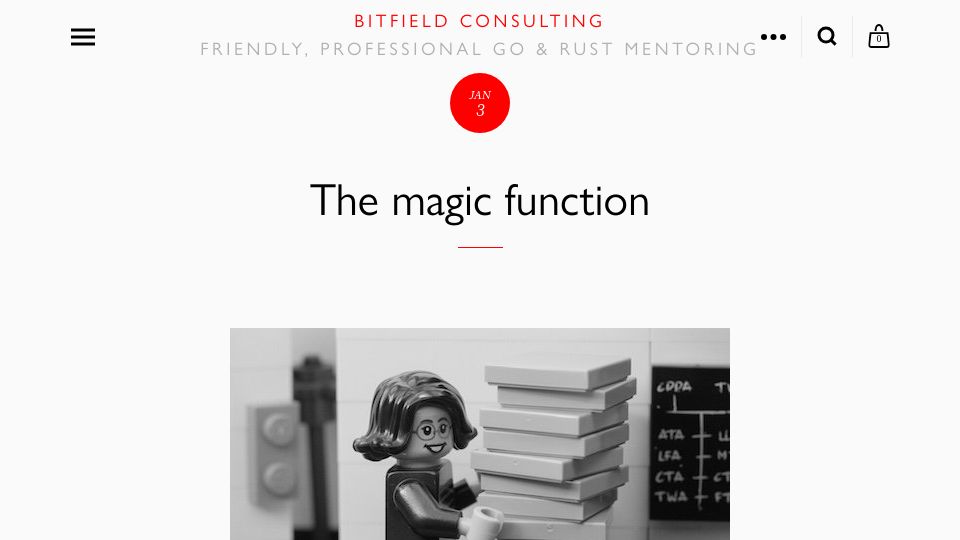 Screenshot of bitfieldconsulting.com: The Magic Function