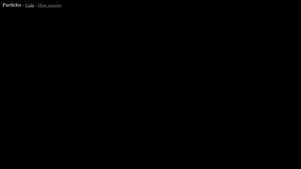 Screenshot of tiki.li: Relax while watching bouncing particles making connections when they get closer