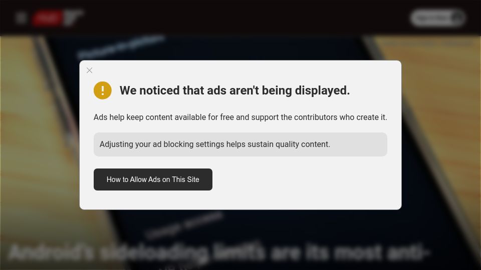Screenshot of makeuseof.com: Android's sideloading limits are its most anti-consumer move