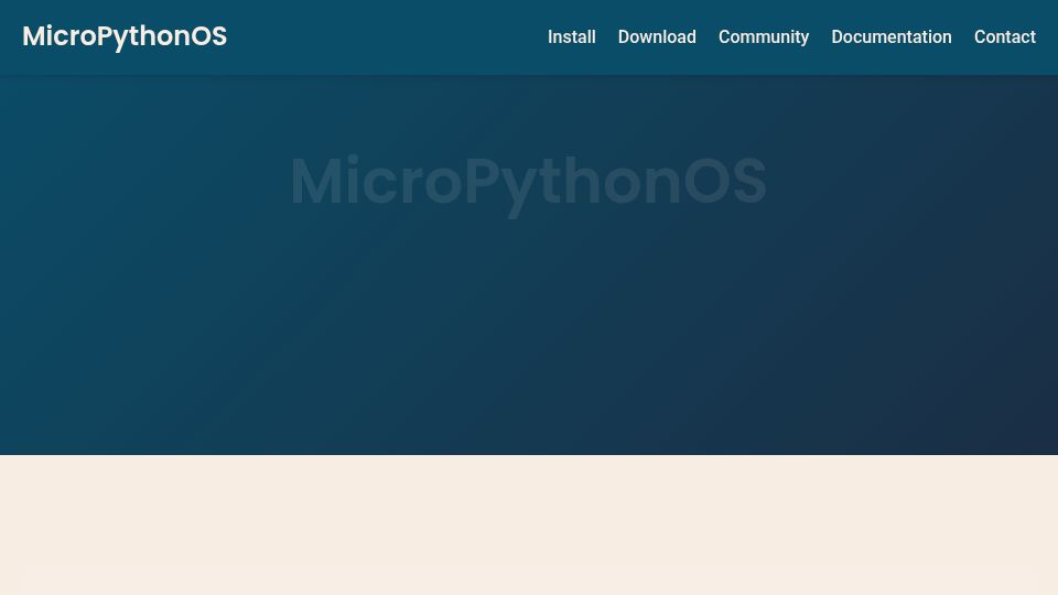 Screenshot of micropythonos.com: MicroPythonOS – An Android-like OS for microcontrollers