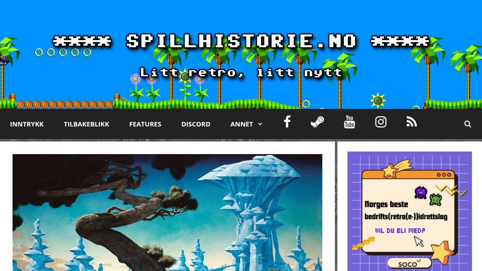 Screenshot of spillhistorie.no: Legends of the games industry: Roger Dean