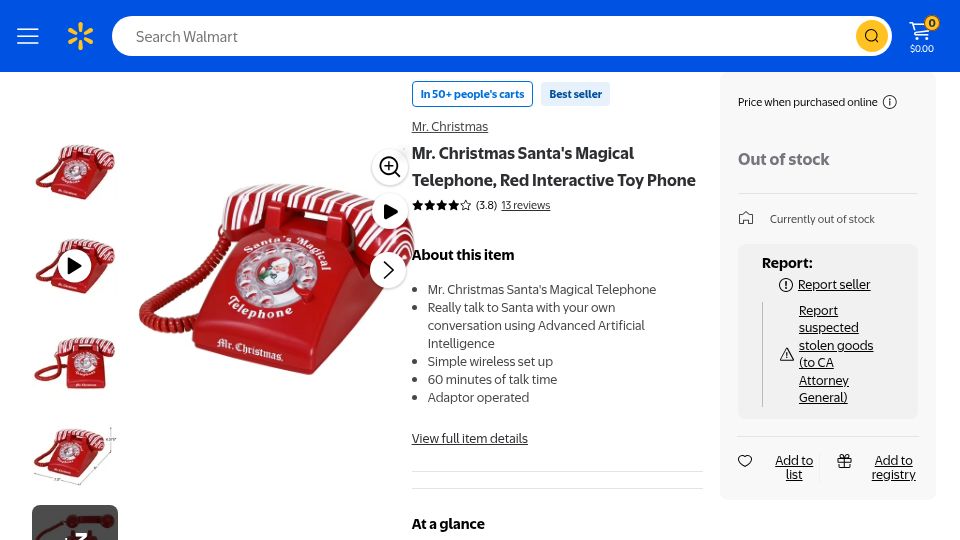 Screenshot of walmart.com: Show HN: AI toy I worked on is in stores