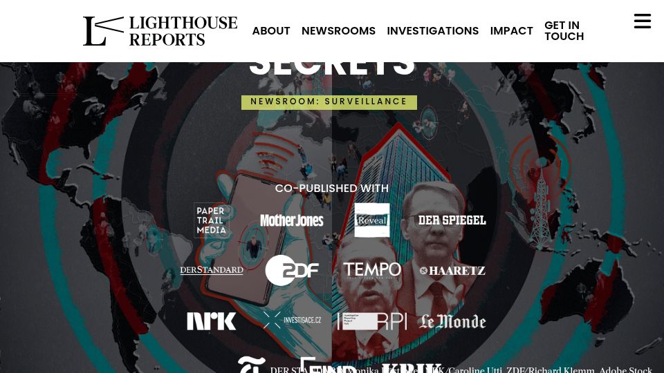 Screenshot of lighthousereports.com: Surveillance data challenges what we thought we knew about location tracking