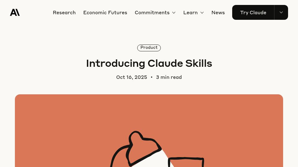 Screenshot of anthropic.com: Claude Skills