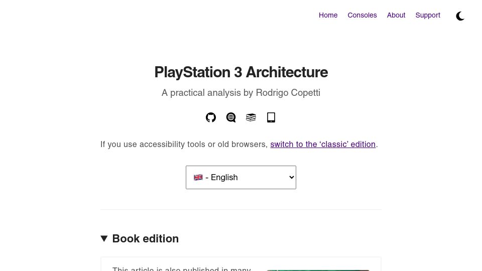 Screenshot of copetti.org: PlayStation 3 Architecture (2021)