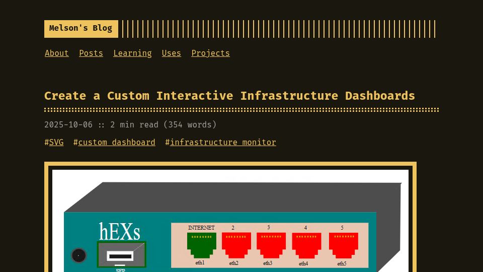 Screenshot of 0xmm.in: Create a Custom Interactive dashboard using SVG