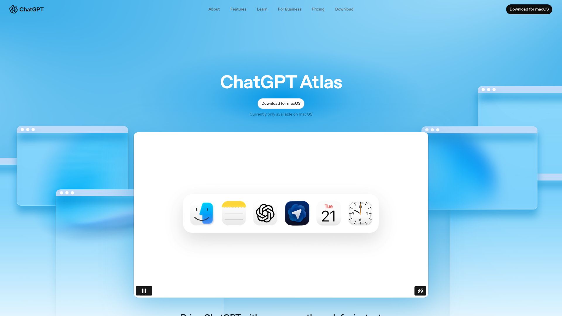 Screenshot of chatgpt.com: ChatGPT Atlas